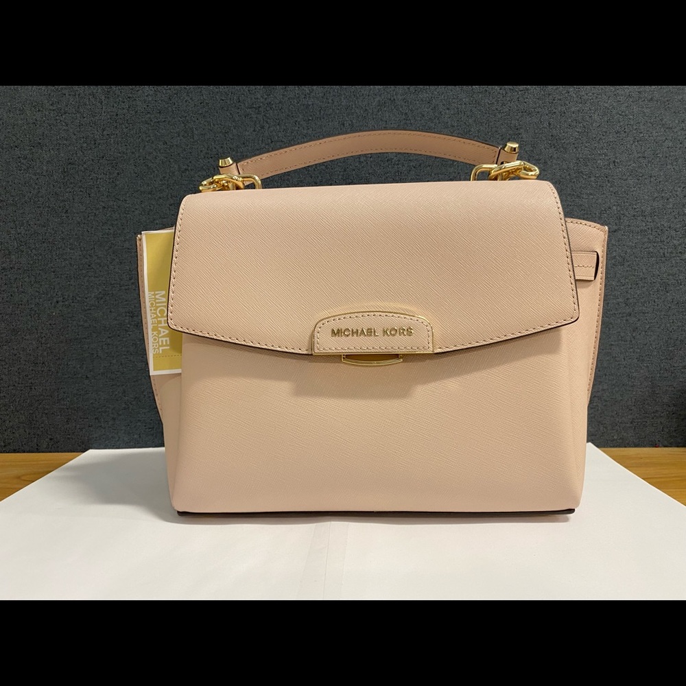 NWT MICHAEL KORS ROCHELLE PINK MD SATCHELCROSSBODY